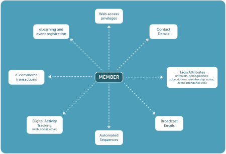 This image depicts the powerful connection between members and marketing automation. With web access privileges, contact details, tags/attributes, broadcast emails, automated sequences, digital activity tracking, e-commerce transactions, and learning and event registration, this marketing automation system provides an all-in-one solution to manage and optimize your members' experience. Discover how this tool can streamline your marketing efforts and help you create stronger connections with your members today.